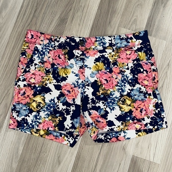 Isaac Mizrahi Pants - Isaac Mizrahi Shorts Womens Blue Pink Floral Sz 12